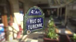 [Paris City] Turenne Street Board dae, france, paris, board, obj, sign, octane, rue, turenne, street, c4d