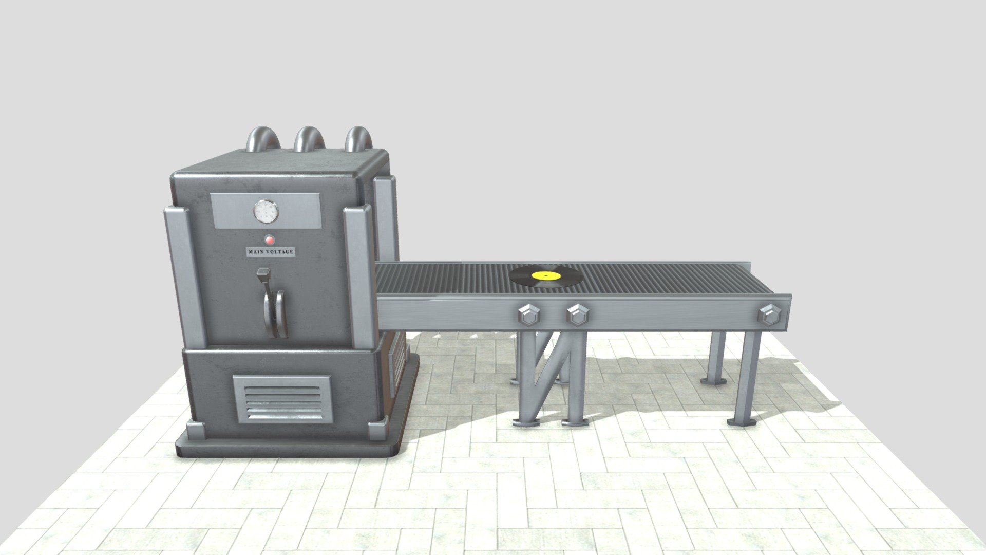 Industrial Conveyor Belt - 3D model by Juan Sebastian Solano (@Juan.Sebastian.Solano) 3d model