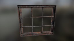 Prison Bars cage, architectural, rusty, window, prison, lattice, grille