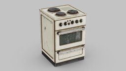 Old Rusty Stove-Freepoly.org substancepainter, substance