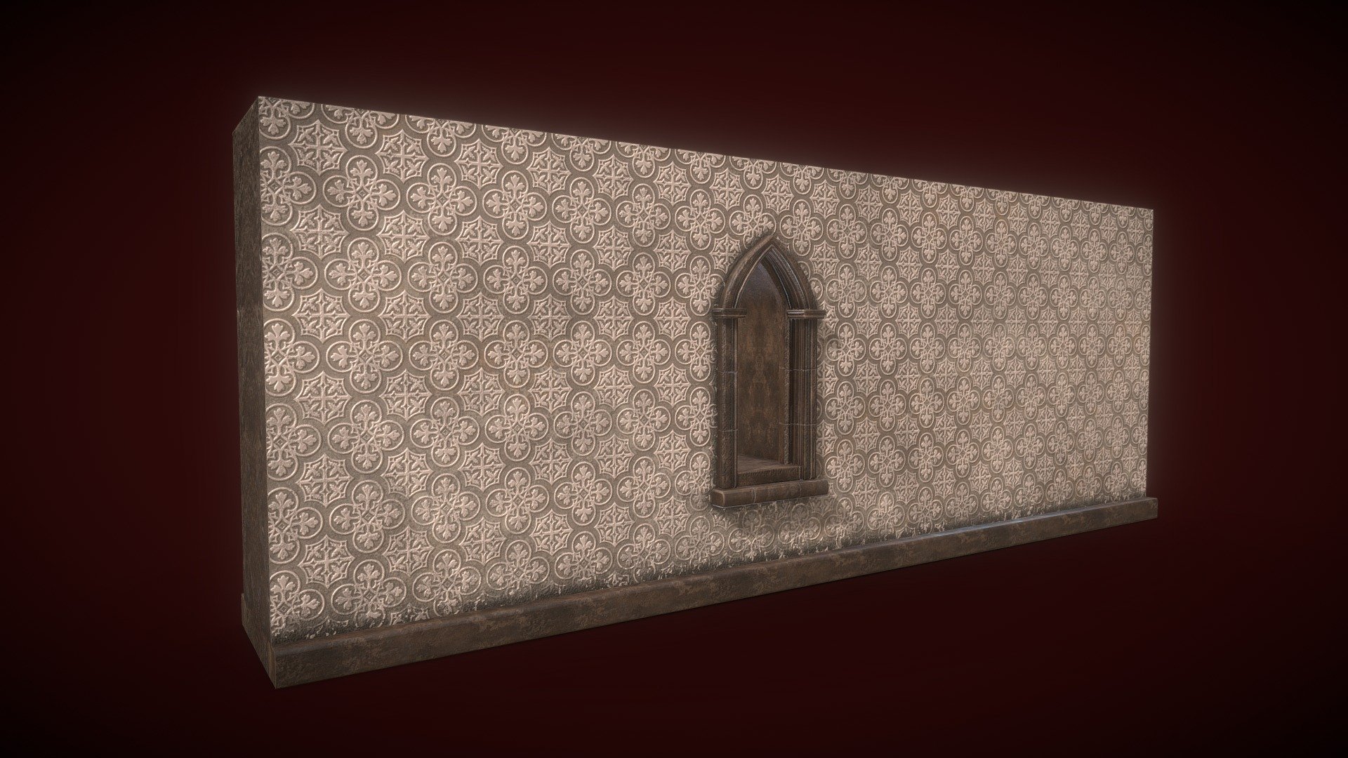 Modular Medieval style wall - Download Free 3D model by Kitbash3D (@gtioseco) 3d model