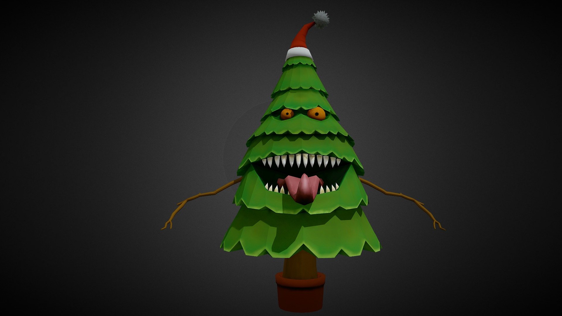 Quick and fairly simple little Low Poly Pine-Tree Monster I did in the spirit of the season.

All work done in Blender 2.9.

Merry Christmas everyone! - XmasTree Monster! - Download Free 3D model by Wordofcurse 3d model
