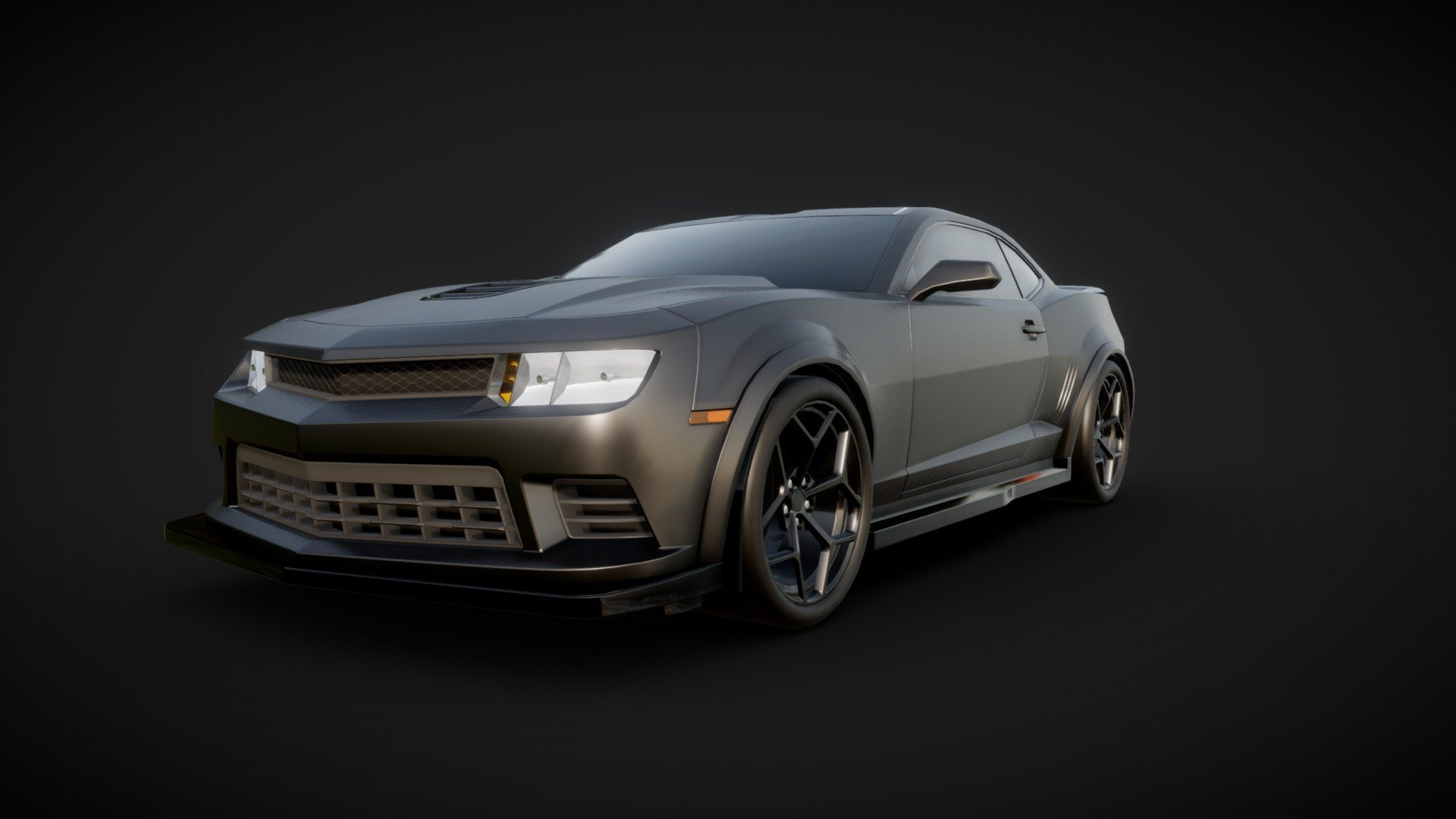 Camaro Z28 2014, a powerful muscle car ready to take over the race tracks with its mighty V8 engine. It's a mid-poly model ready to be used for games and animation.

Model includes detailed topology and custom normals.

If you got any questions, feel free to contact me 3d model