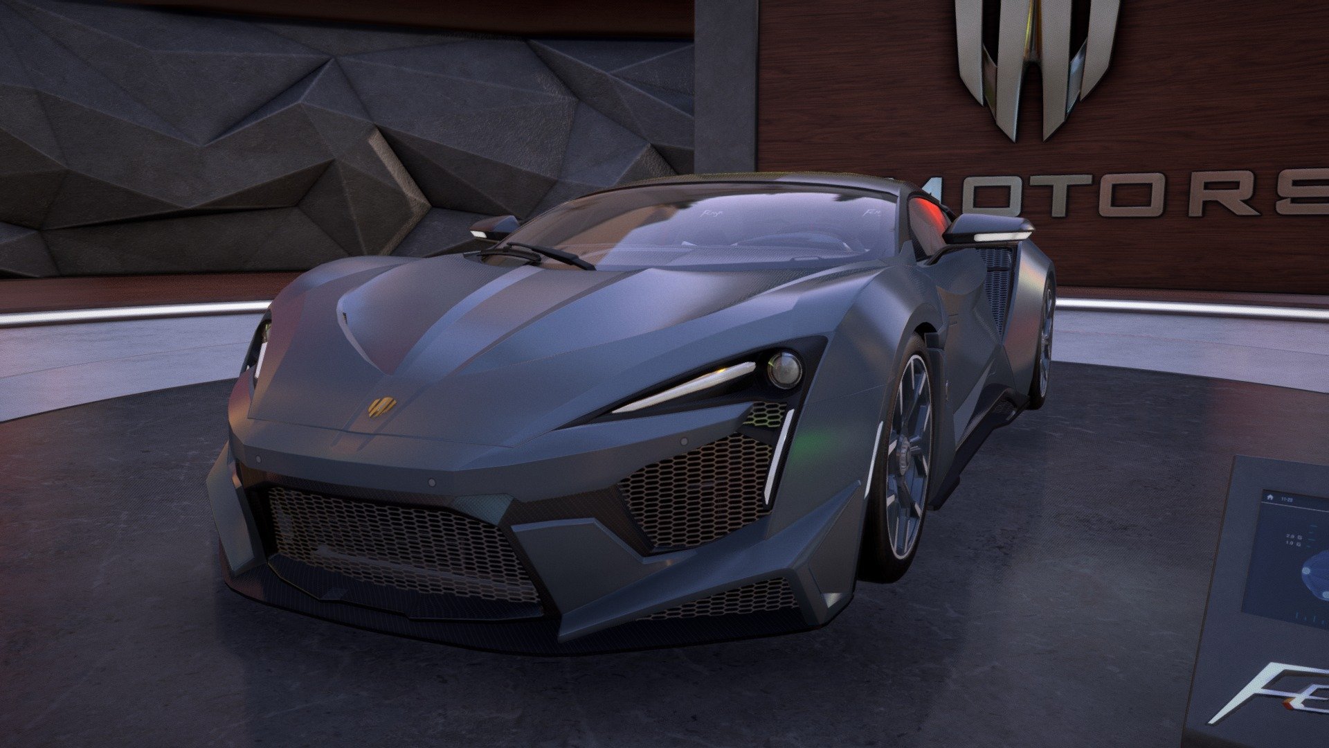 Hi Everyone ! This Fenyr car from WMotors was a model made for a video game on PC / consols platforms for Kylotonn. This was quite fun to make on severals LODS levels with interior 3d model