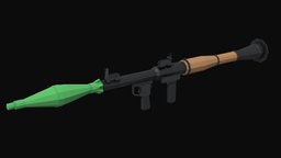 RPG-7 Low Poly grenade, rpg, soviet, russian, ready, bazooka, launcher, rocket, rpg-7, unity, game, low, poly, stylized