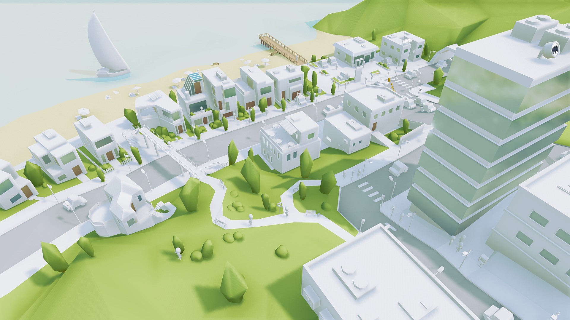 Bright city - 3D model by burunduk 3d model