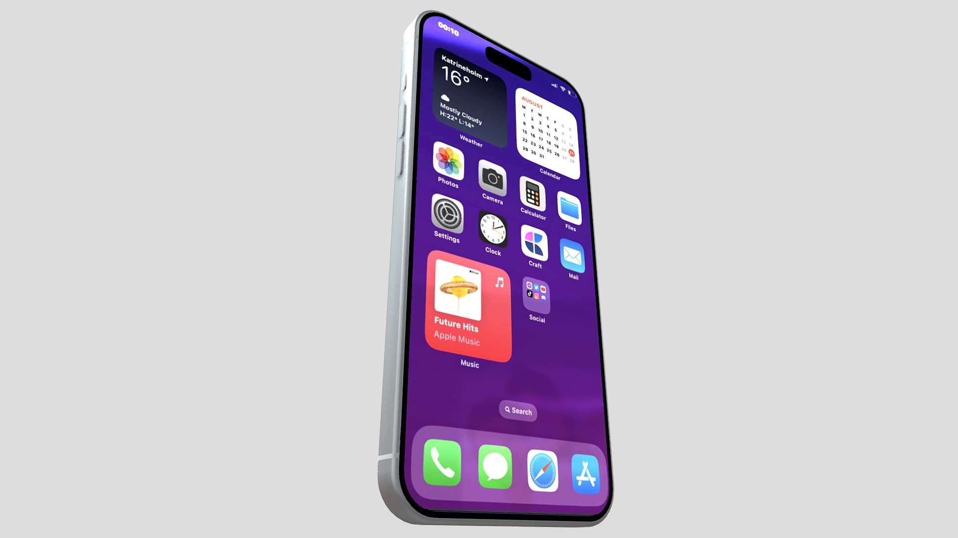 Recreation of an iPhone 15 Pro, low poly 3d model