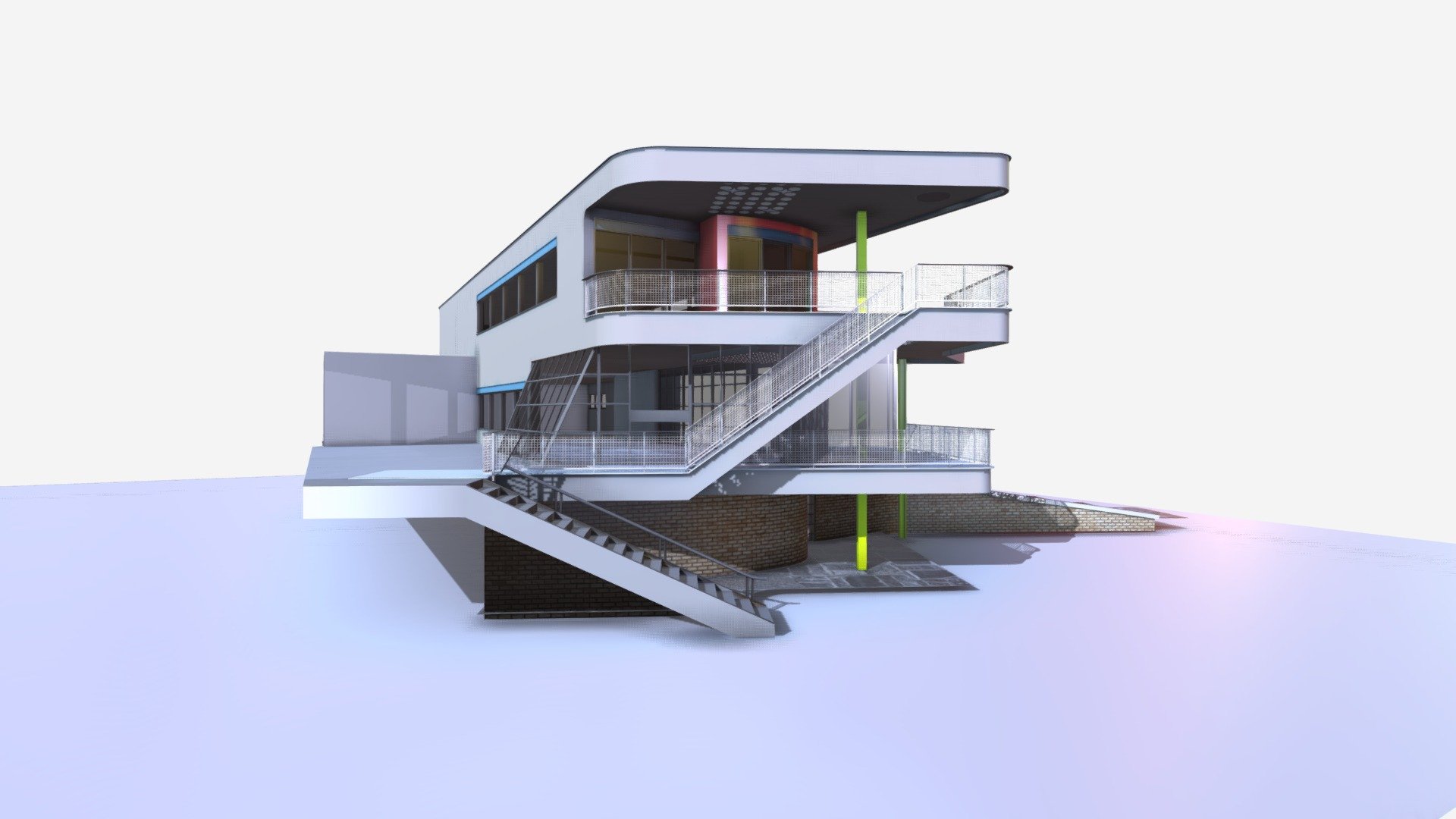 Interactive Architectural Building Model - Download Free 3D model by vivecreative (@creativesip) 3d model