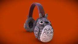 #3December #Day8 The Whisper of Totoro challenge, textures, rope, cold, totoro, 3d-art, 3december, earmuffs, threat, totoro-ghibli, substancepainter, substance, render, 3d, low, poly, rendering, 3december2018, 3december-earmuffs