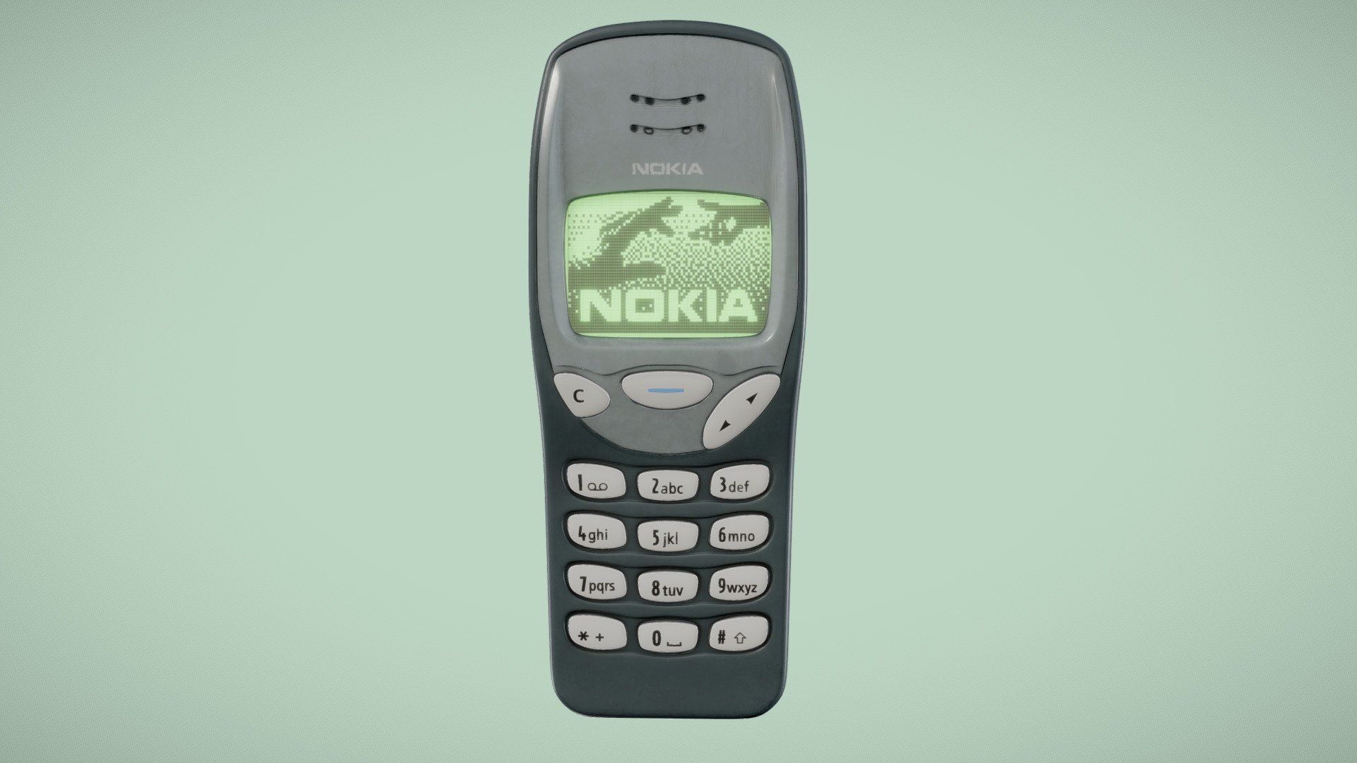 3D model of Nokia 3210 cell phone. Product dimensions: LWH 127,77 x 49,26 x 21,36 mm (4,94 x 1,91 x 0,84 in).

MODEL
* Model is scaled to proper real world dimensions. Scene units are in mm.
* Materials are prepared for Corona, V-ray and Scanline renderers.
* Objects and materials folows the same name convention for easy scene managment.
* Transformations has been reset and model is placed at scene origin [0, 0, 0 XYZ].
* File formats - MAX, FBX, OBJ



 - Nokia 3210 - Buy Royalty Free 3D model by romullus 3d model