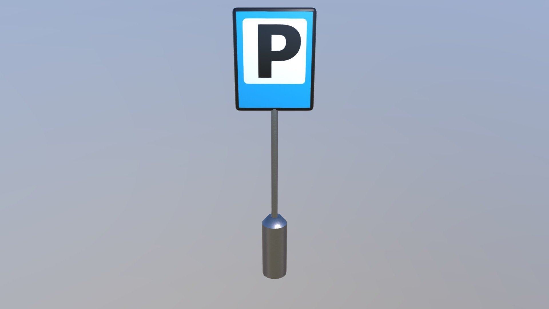 Traffic sign parking - 3D model by Tatiana.Volkova 3d model
