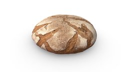 Loaf of Rye Bread food, bread, loaf, rye, photogrammetry, model-20