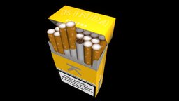 Packet of cigarettes videogames, substancepainter, photoshop, 3dsmax