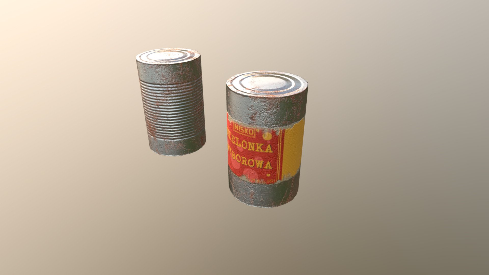 Meat cans - Old meat cans - 3D model by vracolacus 3d model