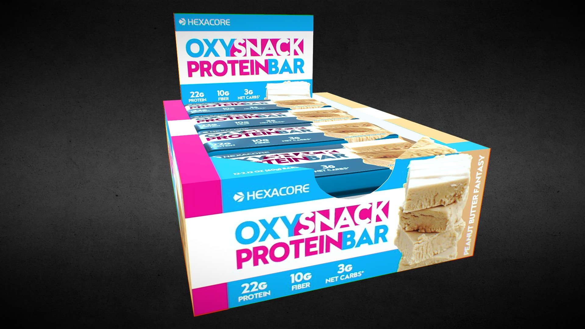 OxySnack Protein Bar Peanut - 3D model by Portafolio Zprisma (@zprisma) 3d model