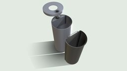 Animated Trash Can (High-Poly-Version)