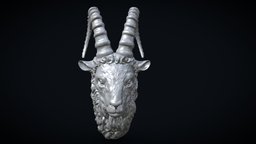 Mountain Goat Head goat, animals, printable, 3d, art, sculpture
