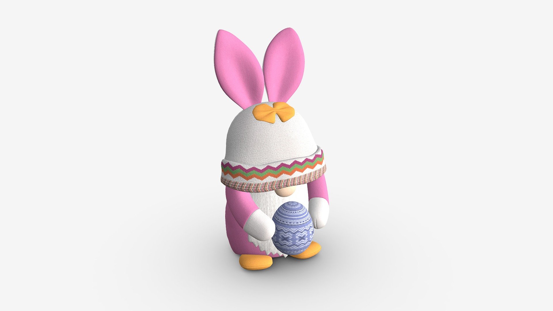 Easter Plush Doll Gnome With Egg 01 - Buy Royalty Free 3D model by HQ3DMOD (@AivisAstics) 3d model