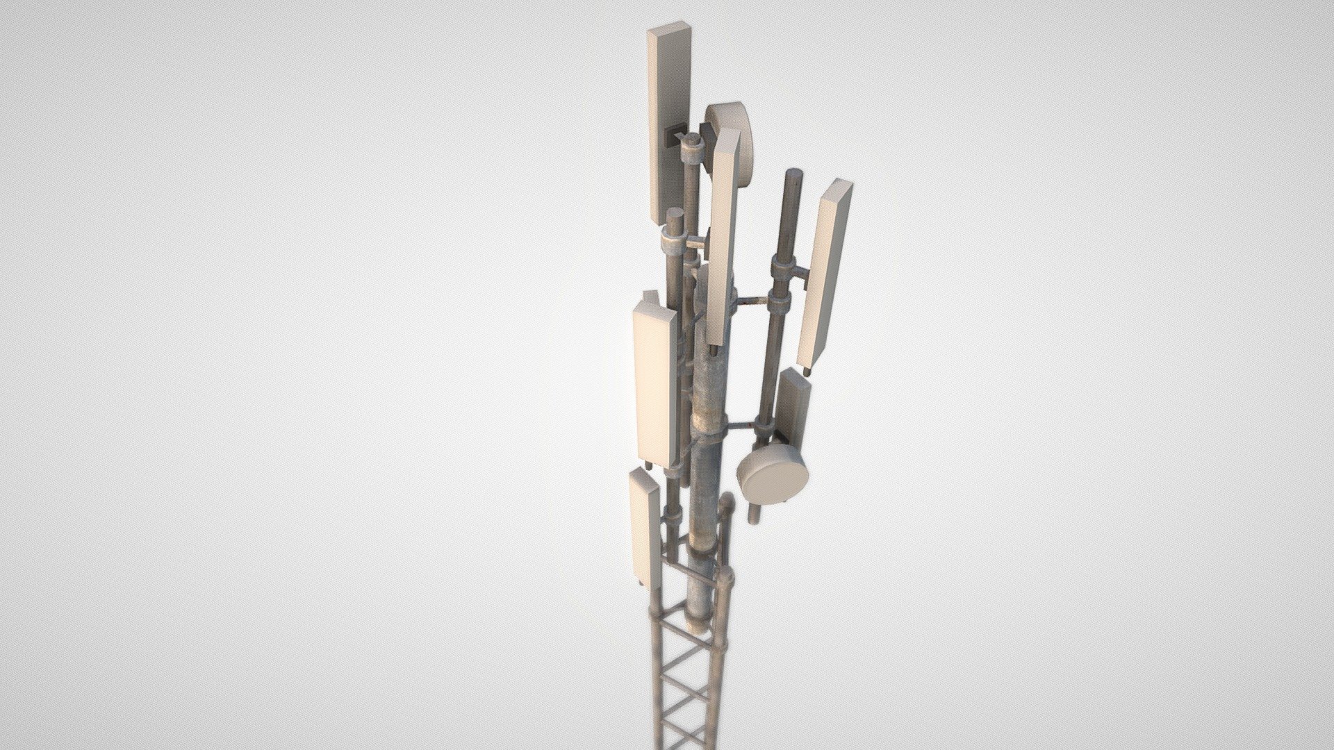 Model to renders, games and vr-scenes - Mobile Tower (Low Poly) - Buy Royalty Free 3D model by onisproject 3d model