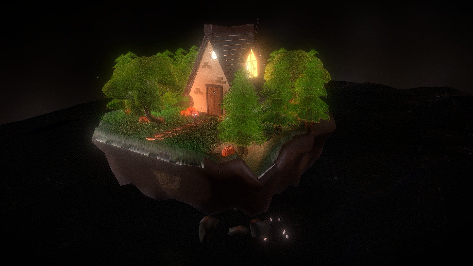 - The Enchanted Forest low-poly isometric - Download Free 3D model by Lynda.Tinhinane 3d model