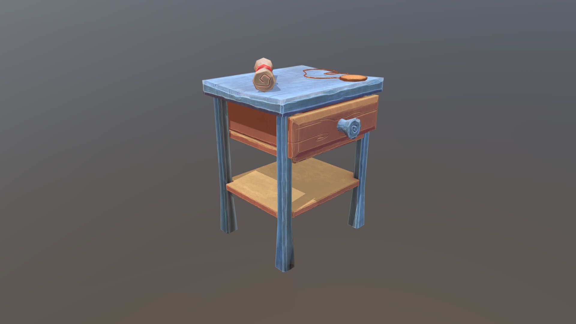 Nightstand for game - Nightstand - 3D model by askei 3d model