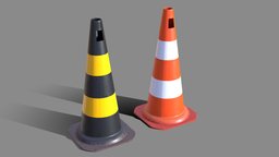 Cone Sinalizacao traffic, cone, realistic, roughness, traffic-sign, pbr, lowpoly, blender3d, cycles