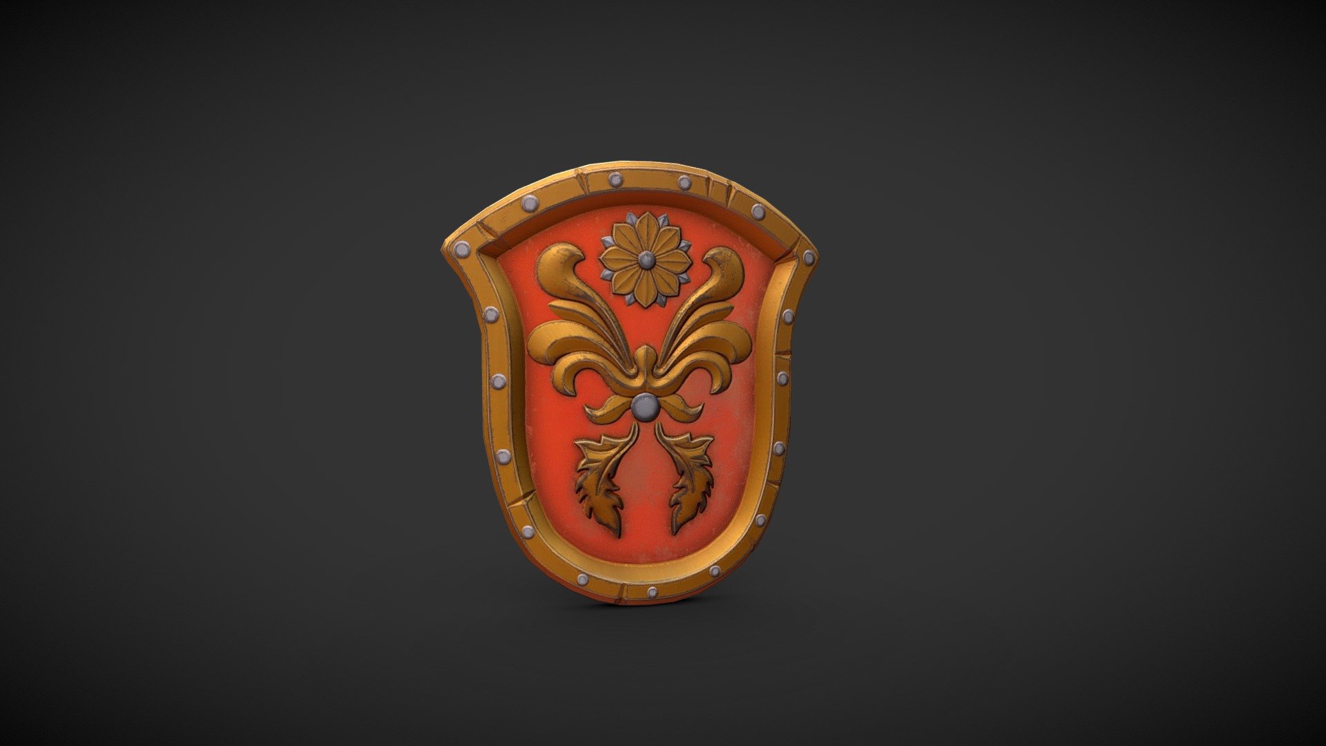 Working on a new substance workflow for low poly objects.  Used 3dsMax/Zbrush/Substance - Low Poly Shield - Buy Royalty Free 3D model by joshopel 3d model