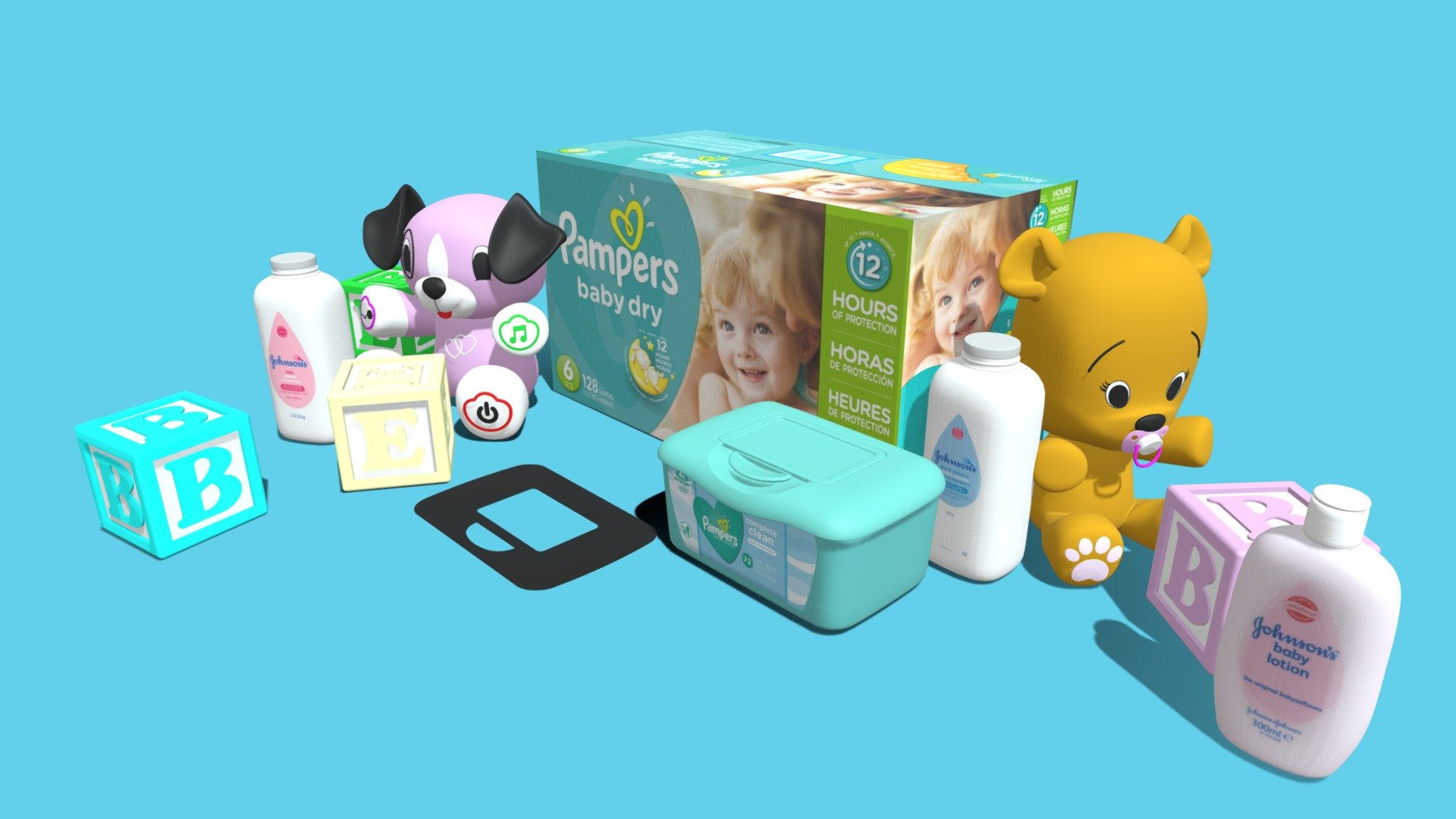 wow - Baby Pack - Download Free 3D model by liebherr996litronic 3d model