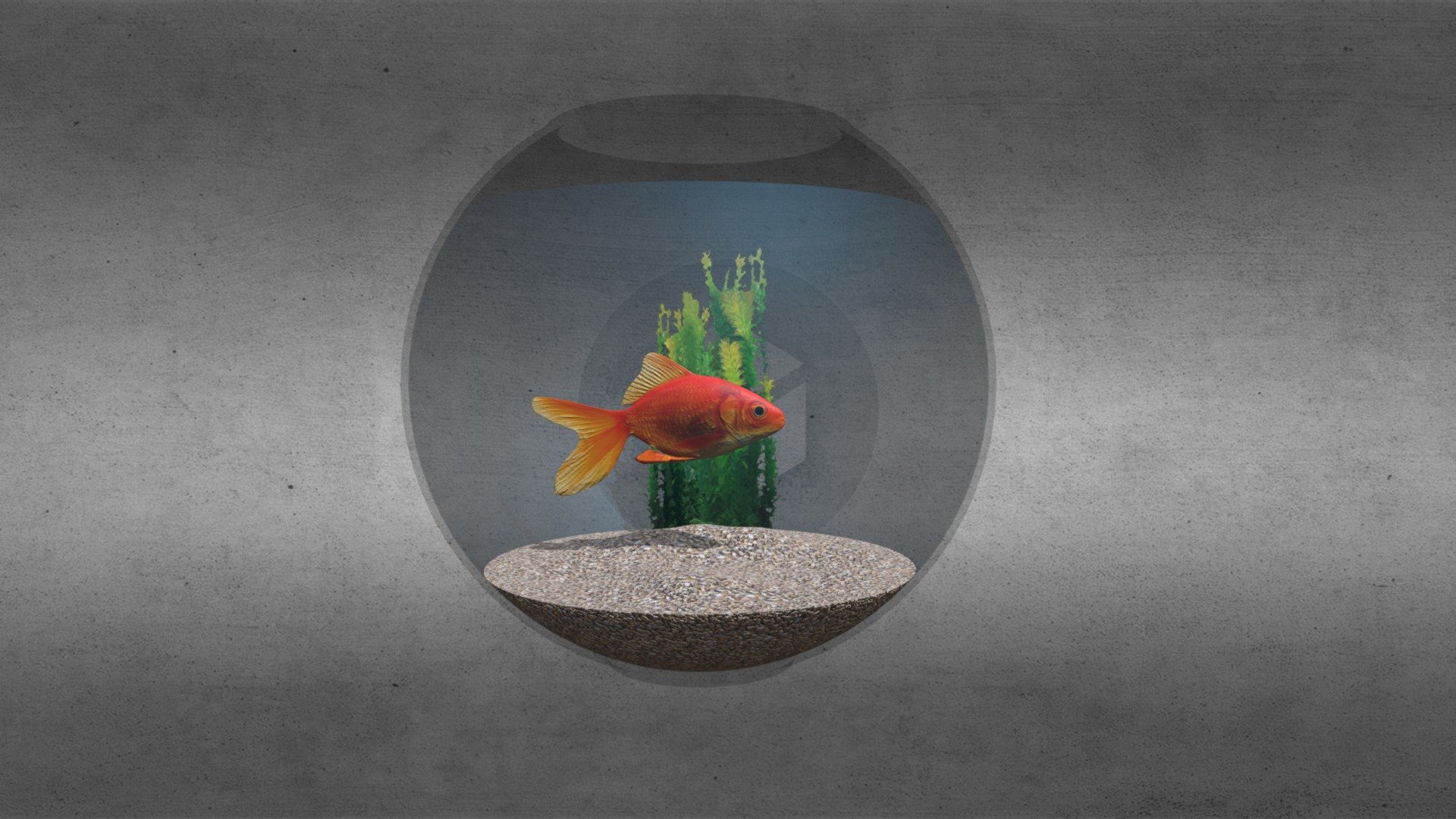 This is a model of a fish bowl.
Includes bowl, fish, and tree.

Product Features:


Made with 3 and 4-point polygons.
Includes group information, which your software should interpret as separate parts: bowl, fish, tree
The obj version includes an mtl file, which your software program should read to colorize the model.

Textures:


The model is UV mapped.
One color scheme with the texture maps and bump maps, at 2048x2048 pixels.
You'll have to apply your own metal and glass shaders.

Original model by, and acquired, from Poserworld, and now owned by VanishingPoint 3d model