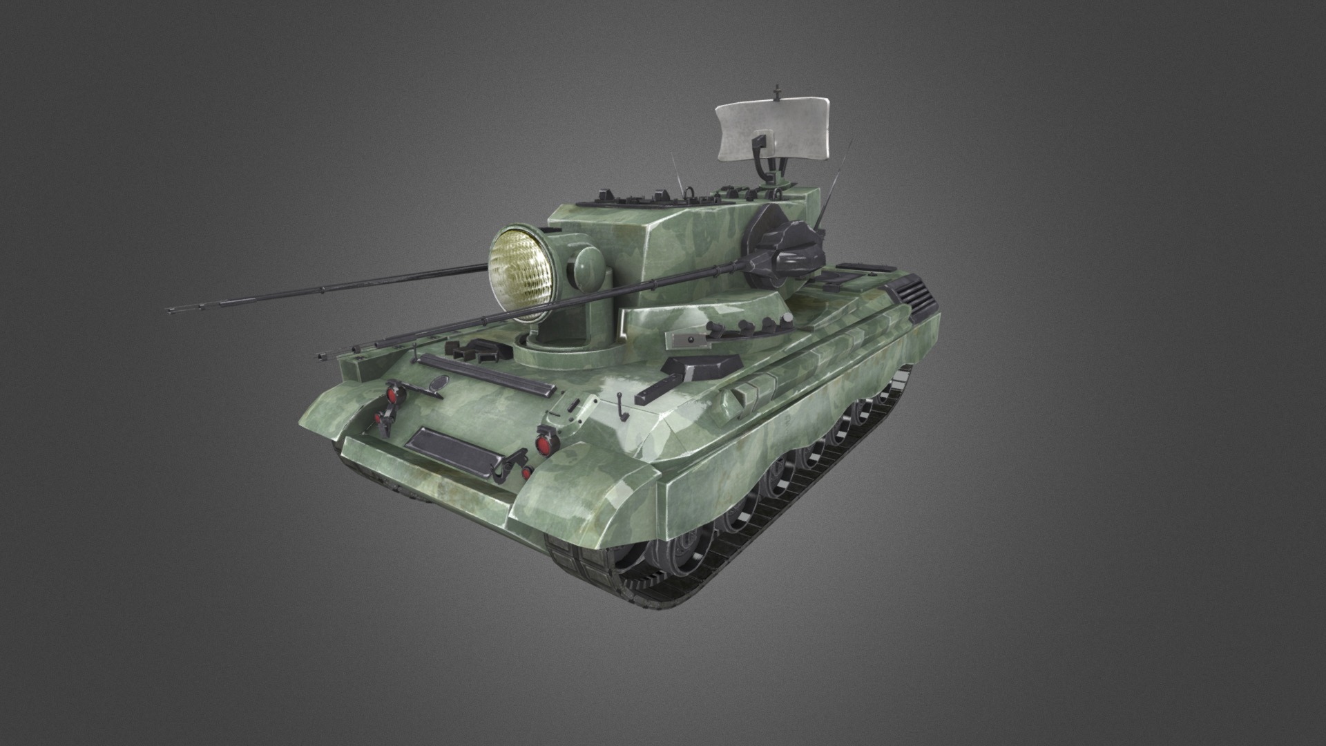 Game Ready low poly 3d model of Flakpanzer Gepard Tank

Download: http://gamedev.cgduck.pro - Flakpanzer Gepard Tank - 3D model by CG Duck (@cg_duck) 3d model