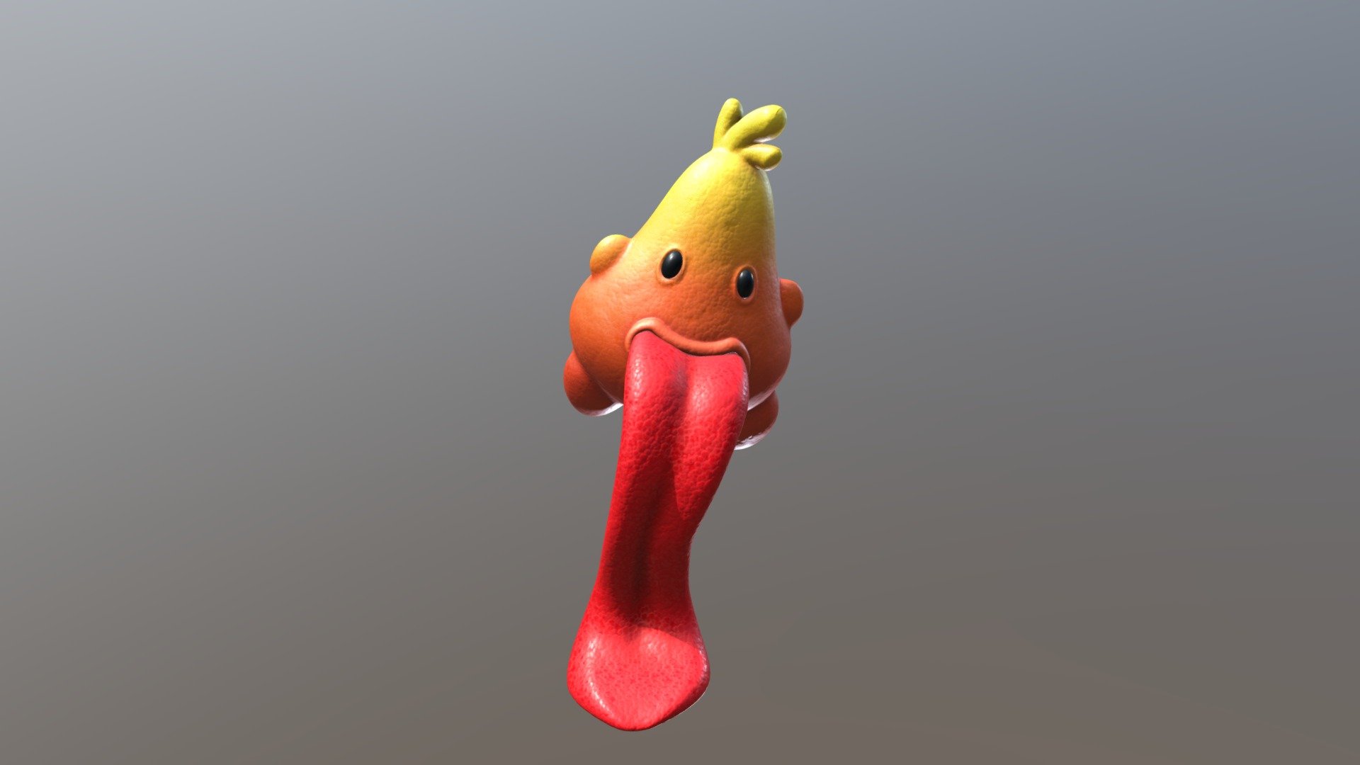 A crazy little lemon boy with a big tongue - Lemon Boy - Cartoon Character - 3D model by thebigxer 3d model