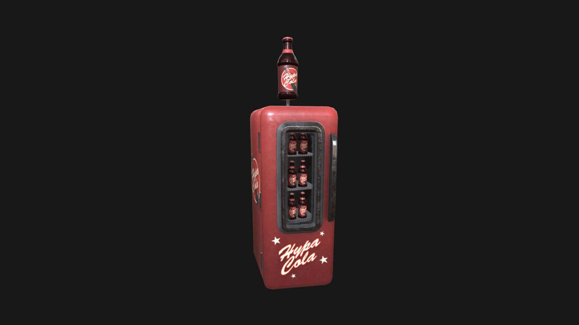 Dive into the retro-futuristic vibes with my Hypa Cola Fridge, a 3D creation made in Blender and textured in Substance Painter. Drawing inspiration from the iconic Nuka Cola aesthetic in Fallout, this piece features a tris count of 4500, delivering a perfect blend of style and performance. The sleek design and weathered textures capture the essence of a bygone era in a post-apocalyptic world. A minimalist yet evocative addition to your digital art collection.

Check renders for this Object on my Artstation: https://www.artstation.com/artwork/04b8nE

4500 Tris
1 Material
2K Textures - Hypa Cola Fridge - Download Free 3D model by TemmieTim 3d model