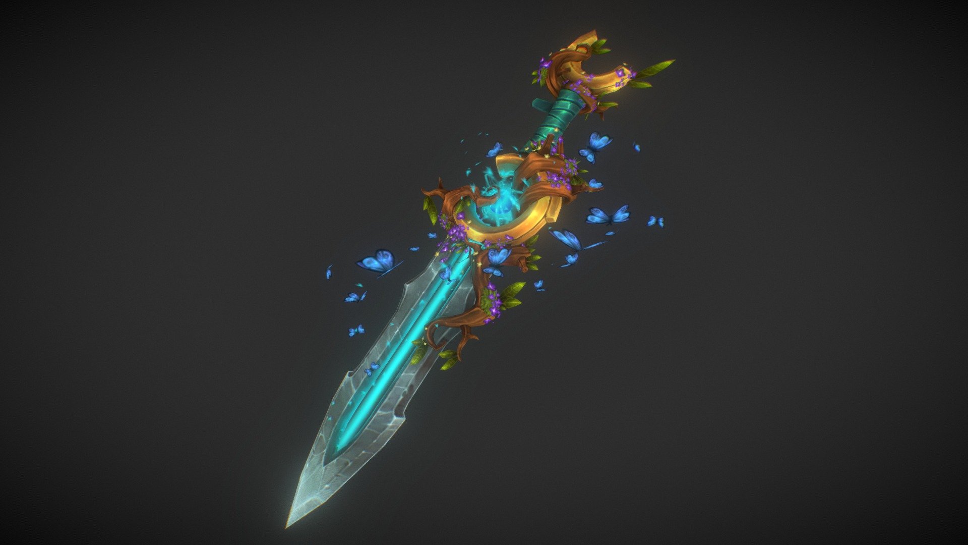 presonal project :) cocnept, 3d model and textures made by me. :) - Ovi the magical sword - 3D model by evelyn.evie (@evelynsoa) 3d model