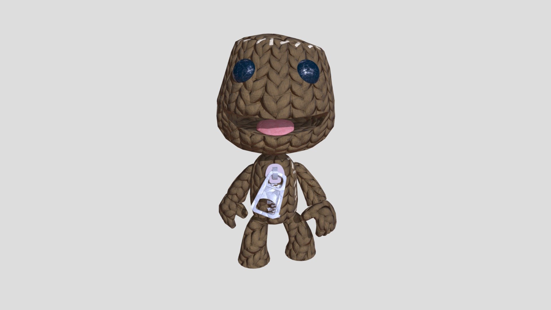 Things to consider for updated version
-Where did my zipper base UV go??
-fix mask on knitted texture (it's showing through to other materials)
-How to add stray fuzzies and threads to yarn texture? - SackBoy1.0 - 3D model by Solelynonsensically 3d model