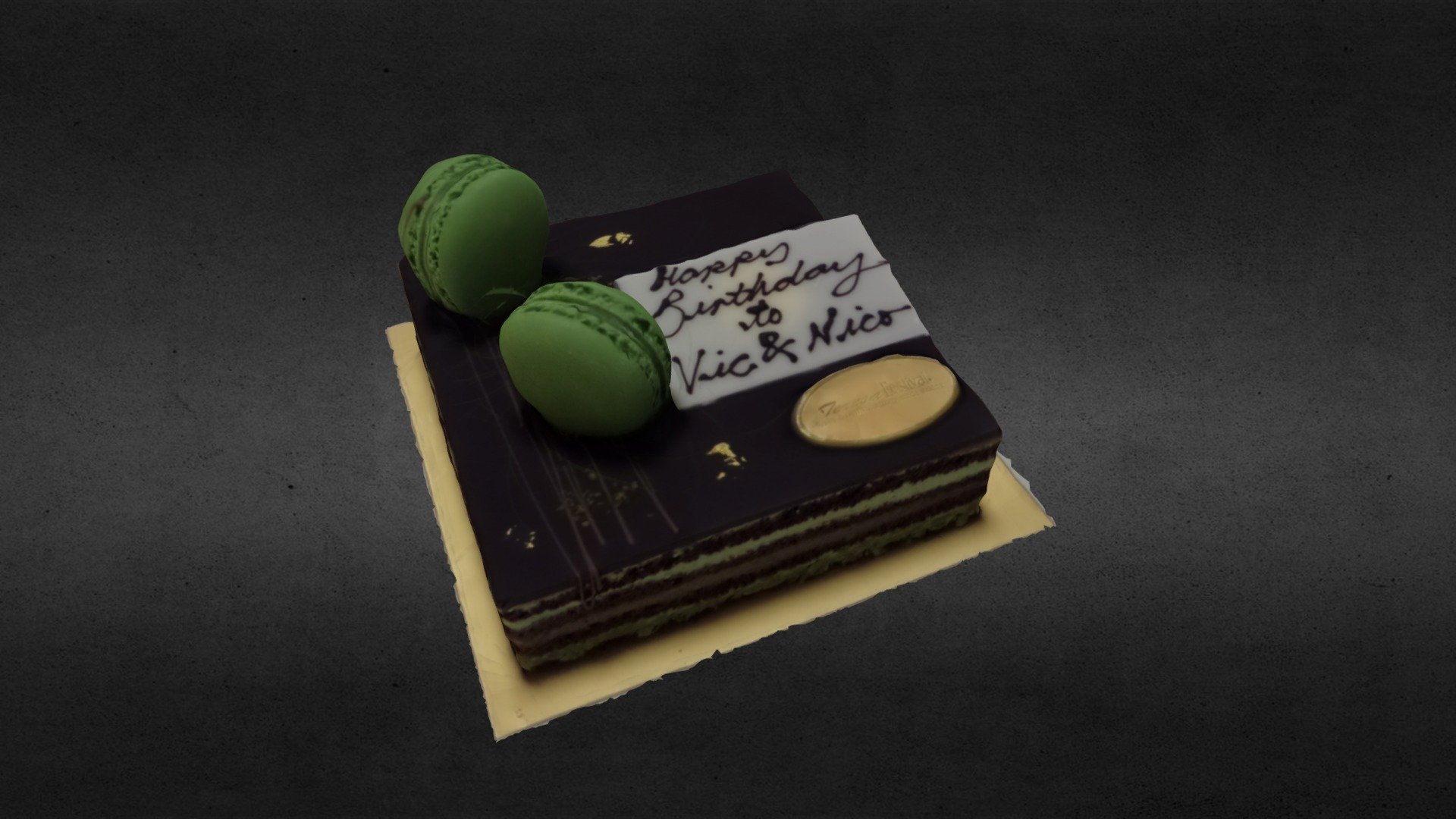 Gâteau d'anniversaire à la pistache - Buy Royalty Free 3D model by Nicolas (@3d-scan.hk) 3d model