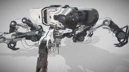 Insect Mecha object, insect, b3d, robotic, hexapod, mecha, arthropod, arthropoda, blender_3d, blender, vehicle, blender3d, technology, animation, animated, robot, noai