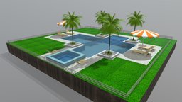 Swimming pool v3 pool, summer, water, design3d, swimmingpool, picina