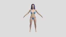 Realistic Female Game Ready body, eye, anatomy, people, , unreal, asia, rig, ready, gamer, survivor, realistic, woman, japon, colorable, blendshape, character, game, female, human, rigged