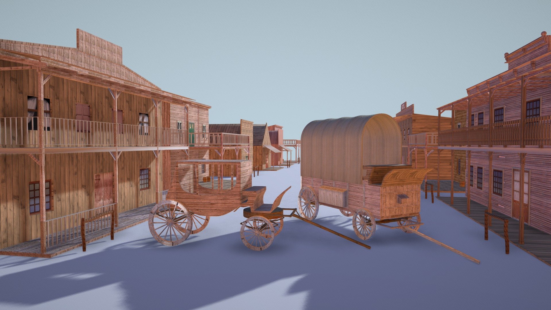 High detailed old western town, comes along with with 2 detailed carriages.

Included Formats:

3DS

Lightwave

3ds Max

Maya

OBJ

Softimage - Old Western Town - Buy Royalty Free 3D model by 3DHorse 3d model