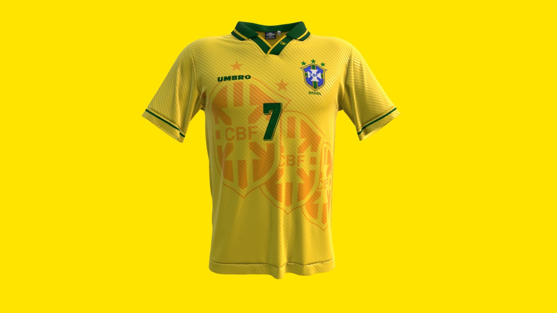 Camisa titular usado pela seleção brasileira em 1994
Home jersey used by brazilian team football in 1994 - Seleção Brasileira 1994 - Camisa Titular - Buy Royalty Free 3D model by vitorfarias 3d model