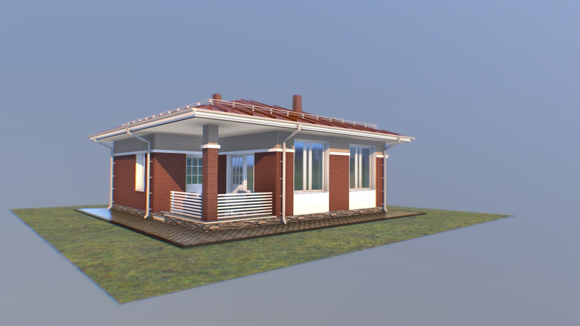 Little house_Leskolovo - Buy Royalty Free 3D model by VRA (@architect47) 3d model