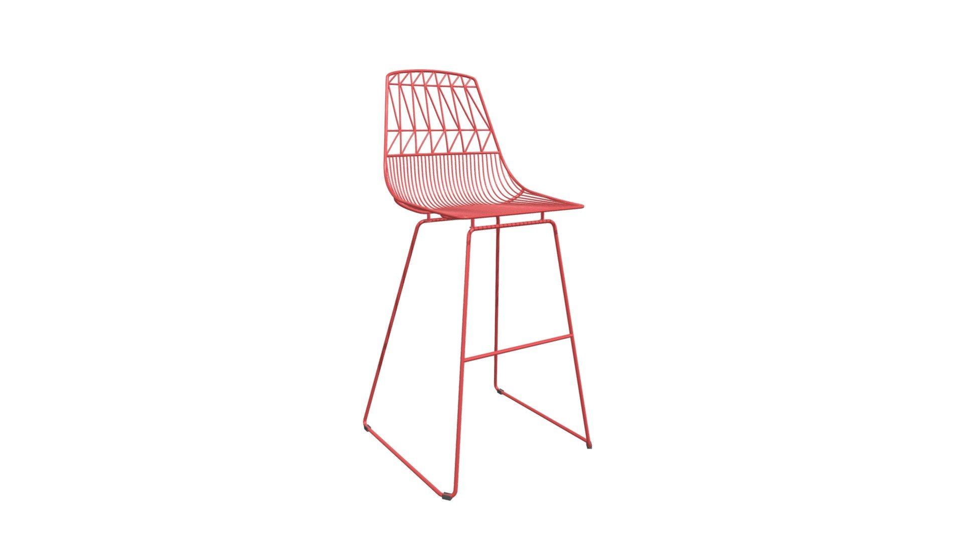 https://zuomod.com/brody-bar-chair-red

Live wire. This sculptural bar chair is amped up with pattern and movement. Eye candy placed on your patio or deck, but also striking indoors. Its sleek style naturally compliments a modern kitchen island or bar table, but we also love the juxtaposition of it around a wood surface. Built to withstand the elements and add flair wherever it is placed 3d model