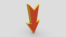 Arrow arrow, symbol, down, direction, side, up, shape, sign, icon, presentation, graphic, show, turn, advertising, emoticon, navigation, bold, emoji, various, lowpoly, plastic, gameready