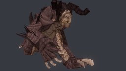 Deathclaw mob, boss, deathclaw, blockbench, minecraft, creature, monster, fallout