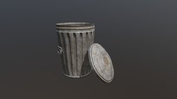 Trash Can 02 abandoned, post-apocalyptic, dumpster, trash, can, rusted, free3dmodel, pbrtextures, free-download, lowpoly-gameasset-gameready, lowpolygameasset, freemodel, trash-bin, pbrmaterials, 3dsmax, pbr, lowpoly, gameasset, gamemodel, 3dmodel, textured, gameready