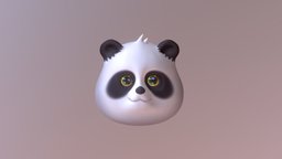 Panda cute, cartoon, animated