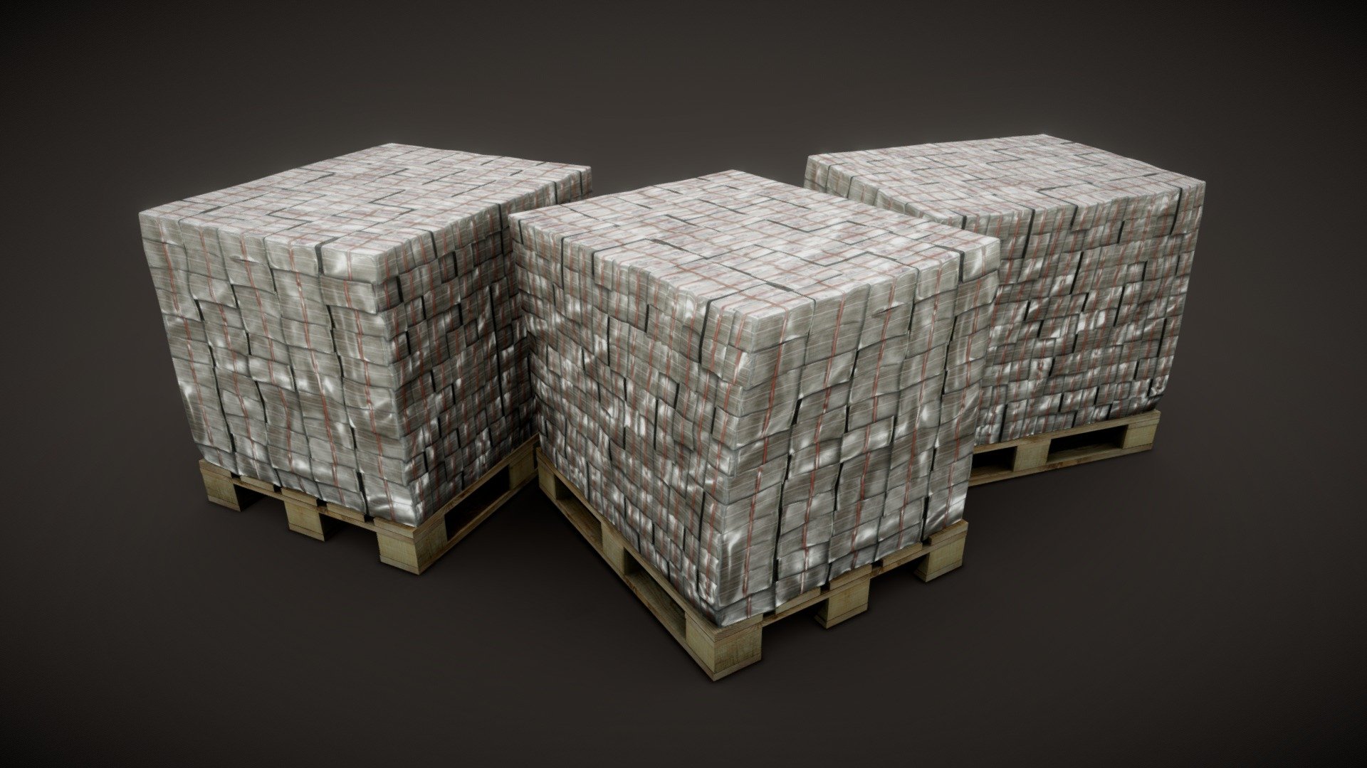 Lighting and environment are simulated on texture, not PBR.
It's a work I do for fun so It has no purpose. :-) - Pallet of Money - 3D model by bertanbaday 3d model