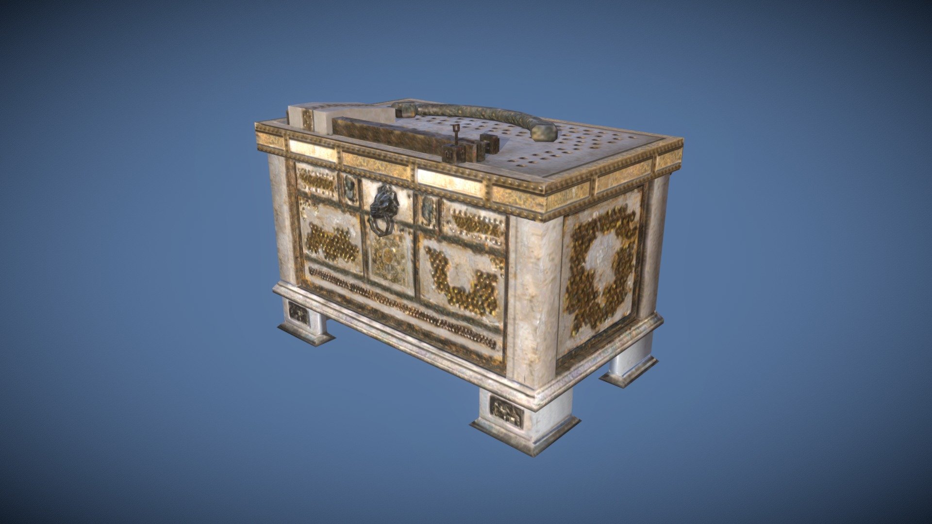 A realistic old roman style treasure chest that I built with an added locking mechanism, an animated opening sequence and gold, lots of gold.

Useable for games, VR, architectural and historical settings 3d model