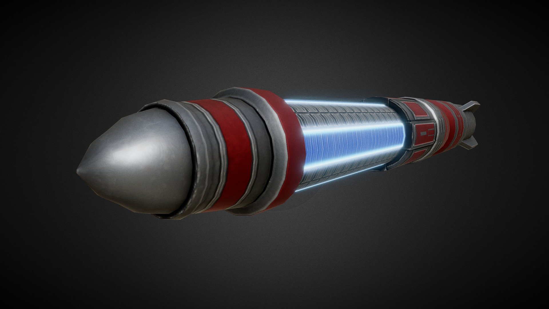 Science fiction rocket missile. Ready for using in games or movies. Includes .3ds, .blend, .dae, .fbx, .max, .obj and .unitypackage files 3d model