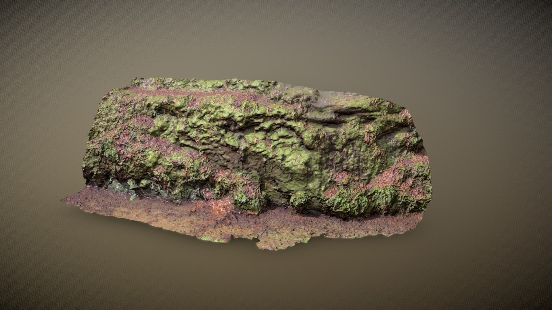 Small test of a river bank 3d model